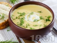 Рецепта Крем супа от тиквички със сметана и кисело мляко